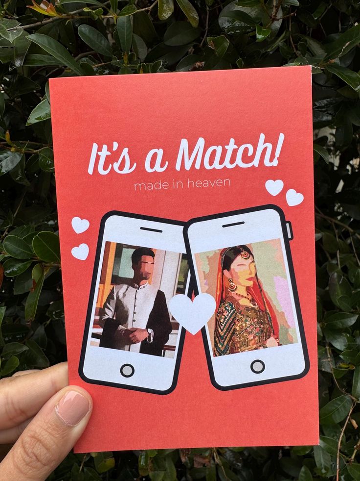 Card showing it's a match in the design of Tinder